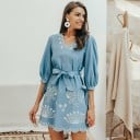 Mini rochie de dama cu broderie 6