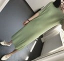 Vestido midi de mujer con mangas cortas 6