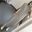 Vestido midi de mujer con mangas cortas 8