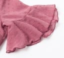 Rochie roz pentru femei cu volane 6