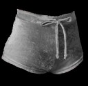 Sammetshorts med hög midja för kvinnor J3228 7