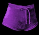 Sammetshorts med hög midja för kvinnor J3228 8