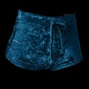 Sammetshorts med hög midja för kvinnor J3228 10