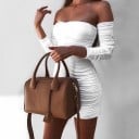 Mini rochie sexy de femei cu mâneci lungi 8