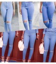 Blå skinny jeans för kvinnor 5