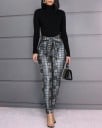 Pantalons skinny pour femmes avec nœud 4