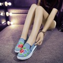 Slip-on sneakers för kvinnor med blommor J2404 6
