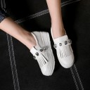 Slip-on sneakers för kvinnor med fransar J1152 5