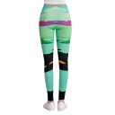 3D-leggings för kvinnor med färgglada tryck 3