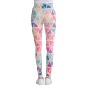 3D-leggings för kvinnor med färgglada trianglar 3