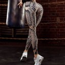3D-leggings för kvinnor med ormmönster 1