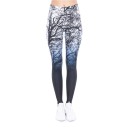 Kvinnors 3D-leggings med träd 1