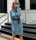 Rochie pulover de dama cu guler tip blana 3