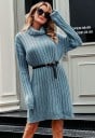 Rochie pulover de dama cu guler tip blana 4