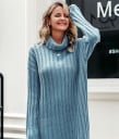 Rochie pulover de dama cu guler tip blana 6