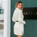 Rochie pulover de dama cu guler tip blana 9