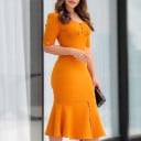 Vestido naranja de mujer 3