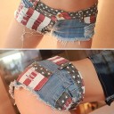 Shorts pour femmes avec le drapeau des États-Unis 2