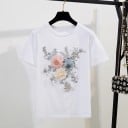 T-shirt och jeansshorts för kvinnor B944 3