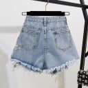 T-shirt och jeansshorts för kvinnor B944 5