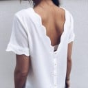 Vit T-shirt för kvinnor A191 5