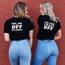 Dam T-shirt för bästa vänner 4