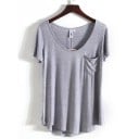 Dam T-shirt med ficka 8