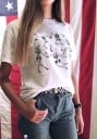 Dam T-shirt med skelett 2