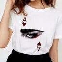 Dam T-shirt med kortmotiv 15