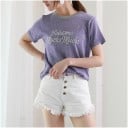T-shirt med tryck för damer A1086 7