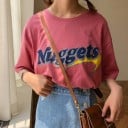 T-shirt med tryck för damer A816 5