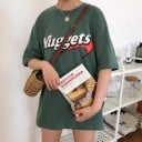 T-shirt med tryck för damer A816 7
