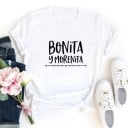 T-shirt dam med tryck B368 8