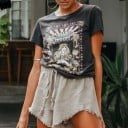 T-shirt dam med tryck B378 4