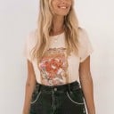 T-shirt dam med tryck B378 6