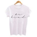 Vit T-shirt för kvinnor med tryck 2