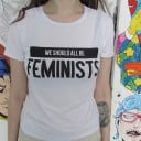 Vit T-shirt för kvinnor med tryck A802 3