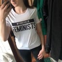 Vit T-shirt för kvinnor med tryck A802 4