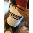 Vit T-shirt för kvinnor med tryck A802 5