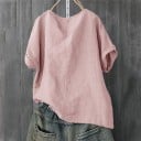Dam T-shirt med hundtryck 7