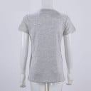 Dam T-shirt med hjärttryck och fransar 6