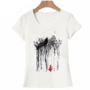 Dam T-shirt med vargtryck 3