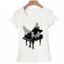 Dam T-shirt med vargtryck 4