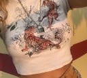 Dam T-shirt med tigrar 2