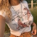 Dam T-shirt med tigrar 4
