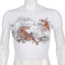 Dam T-shirt med tigrar 6