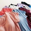 Dam T-shirt med förstärkt byst 15