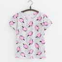 Dam T-shirt med glass J1799 6