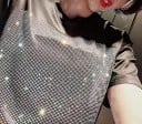 T-shirt för kvinnor dekorerad med strass 5