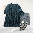 Glittert-shirt för kvinnor A204 3